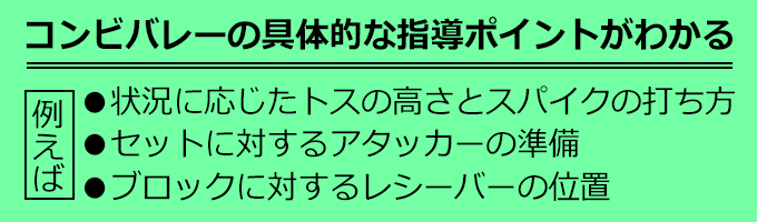 中学生からできる！ 河本監督・コンビバレーの極意 ～あらゆる“条件”に